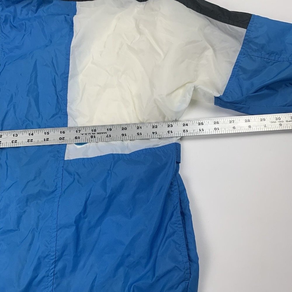 Vintage 90s Nike Gray Tag Windbreaker Jacket L Black Blue Aqua Colorblock - Picture 6 of 7